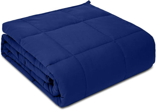 7lb Weighted Blanket 41x60 Navy Blue Heavy Blanket for Kids & Adults