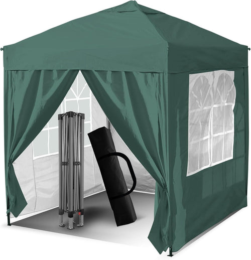 3x3M Green Pop Up Gazebo with 4 Removable Sidewalls Waterproof Heavy Duty Party