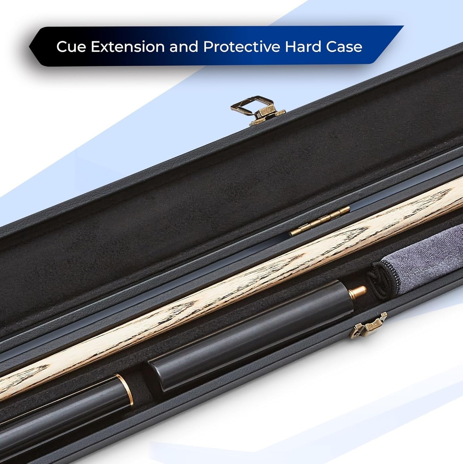 Handmade 57in Snooker Pool Cue 19oz 9.5mm Tip 3/4 Joint Case