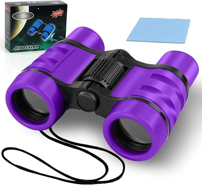 Kids 4x30 Shockproof Binoculars Purple | Outdoor Learning Toy Ages 3–12