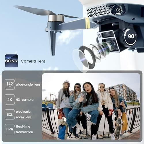 Foldable 4K Wi-Fi Drone for Beginners, 40+ Min Flight, Dual Cameras, Brushless