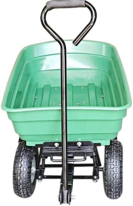 75L Lightweight Garden Dump Cart Trolley Portable Rolling Yard Wagon with Wheels