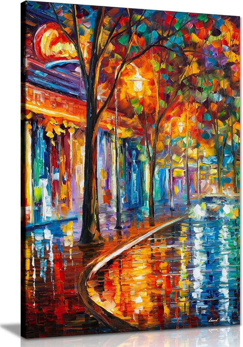 Large Canvas Wall Art Night Cafe Street Scene Modern Home Decor Print