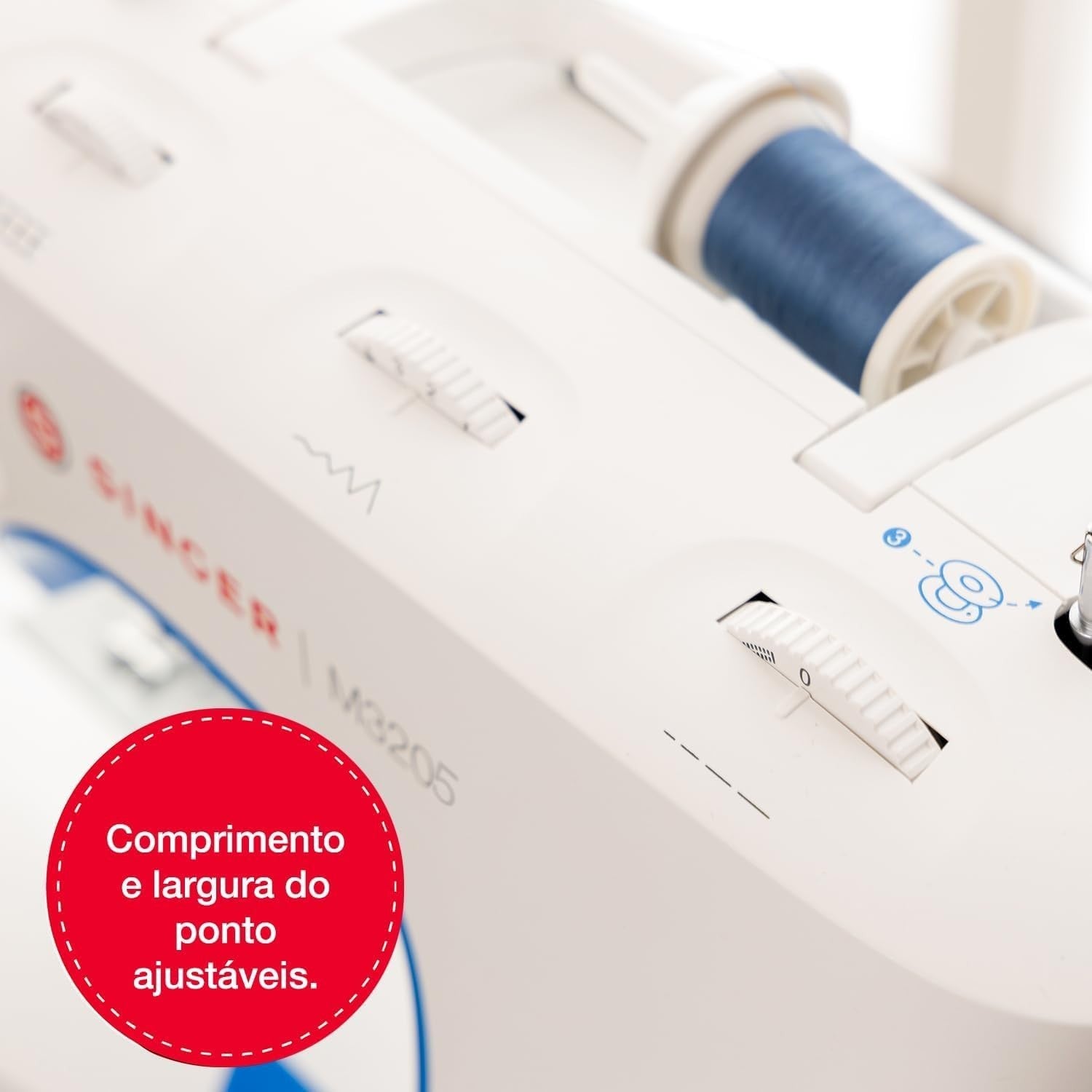32 Stitch Sewing Machine Automatic Buttonhole Free Arm White