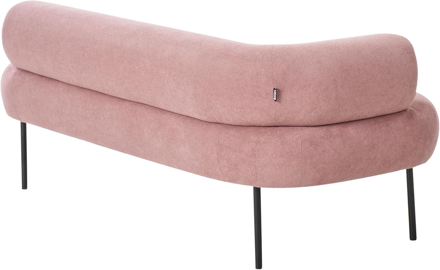 Pink Left Hand Chaise Lounge Modern Polyester Fabric Water-Repellent Legs