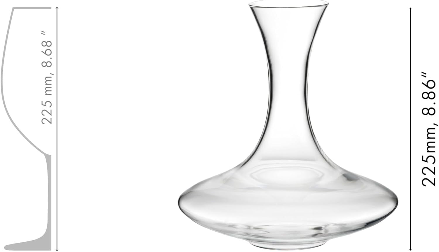 Premium Mouth-Blown Crystal Wine Decanter 1280ml Elegant Wide-Base Aerator