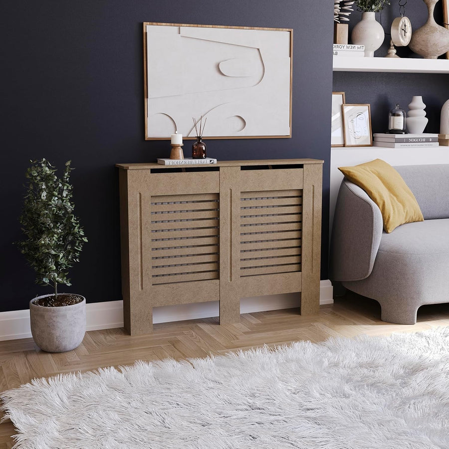 Medium Unfinished Radiator Cover MDF Modern Grill Customisable DIY Cabinet