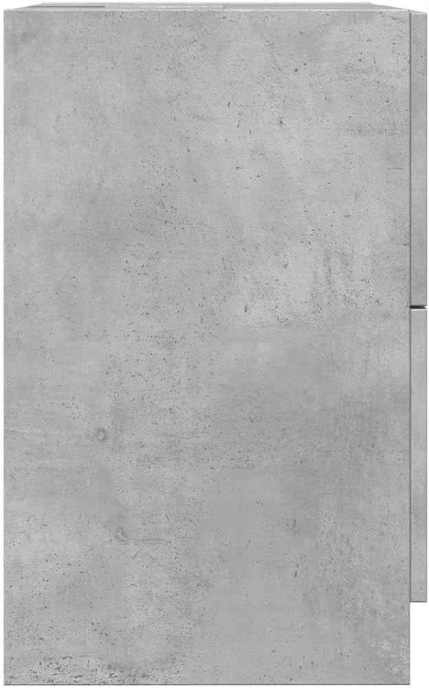 Concrete Grey Bathroom Sink Cabinet 40x37x59cm Modern Under Sink Storage Unit