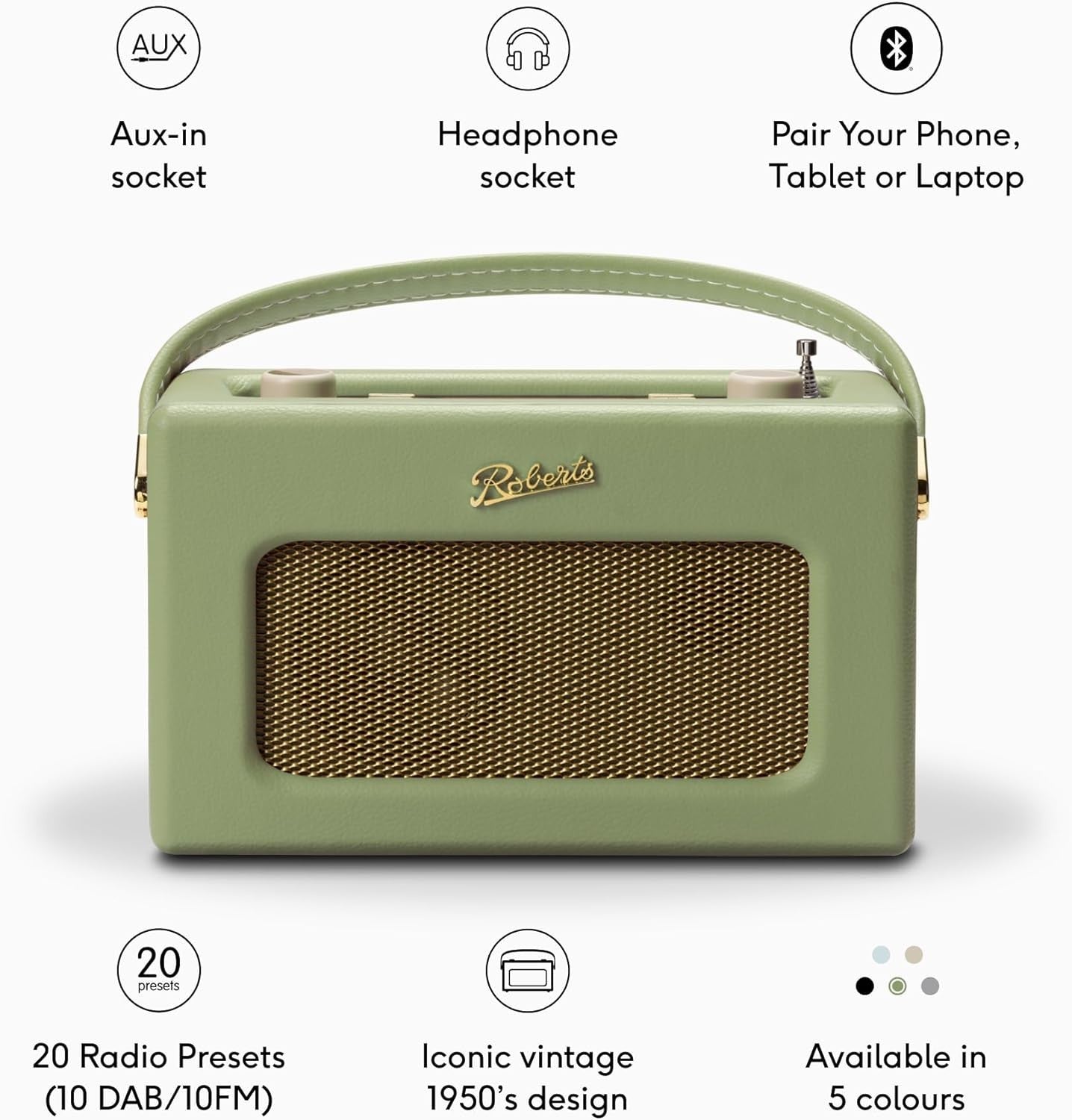 DAB/DAB+ FM Bluetooth Digital Radio Colour Display Dual Alarm
