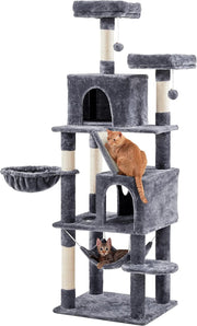 182cm Tall Cat Tree Tower Multi-Level Scratching Posts Condos Large Cats