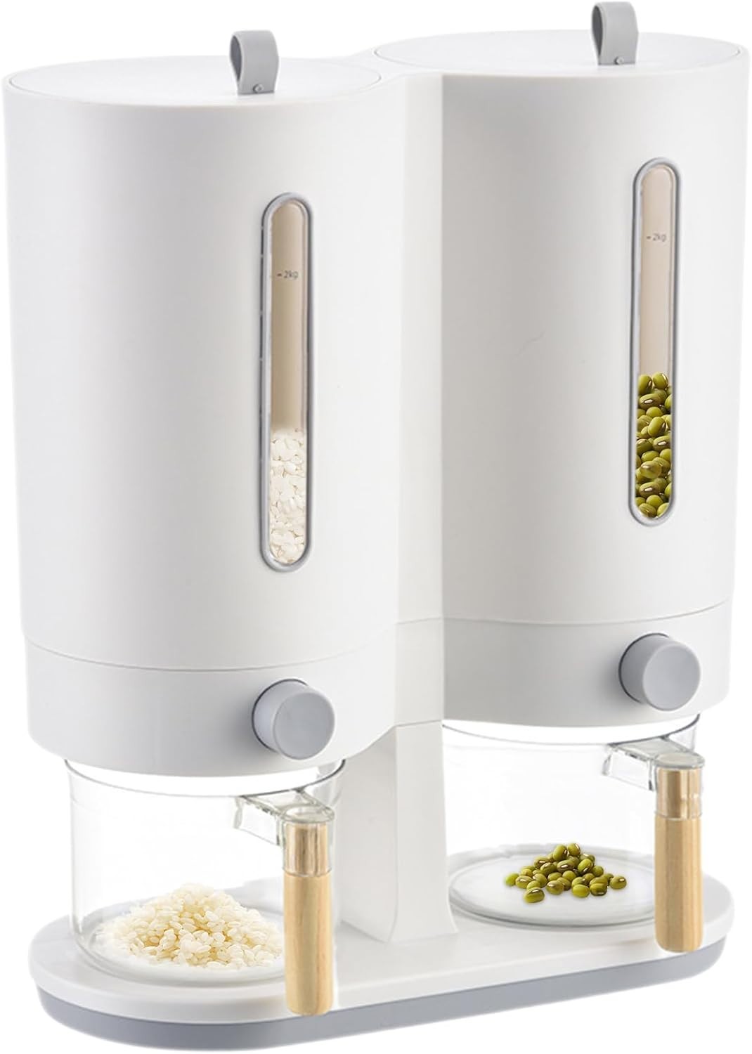 5KG Dual Rice Dispenser Airtight ABS Grain Storage