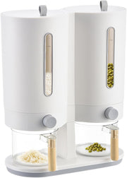 5KG Dual Rice Dispenser Airtight ABS Grain Storage