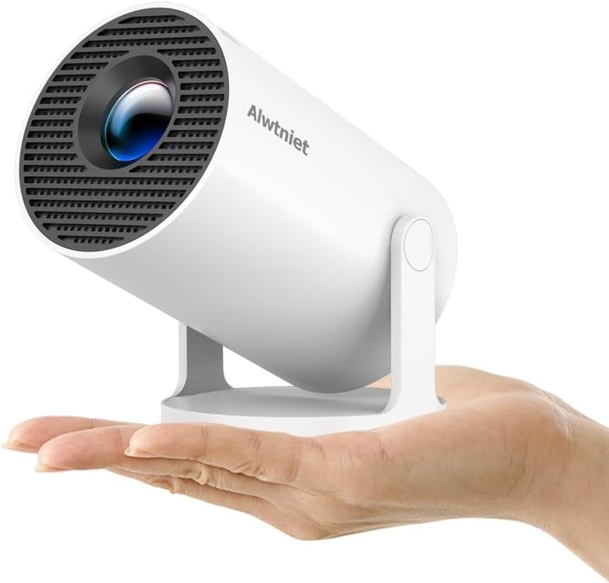 Portable 4K WiFi6 Smart Projector Bluetooth 180° Android 14
