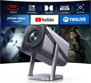 1080P Netflix Smart Projector 800 ANSI WiFi 6 Bluetooth 360° Portable