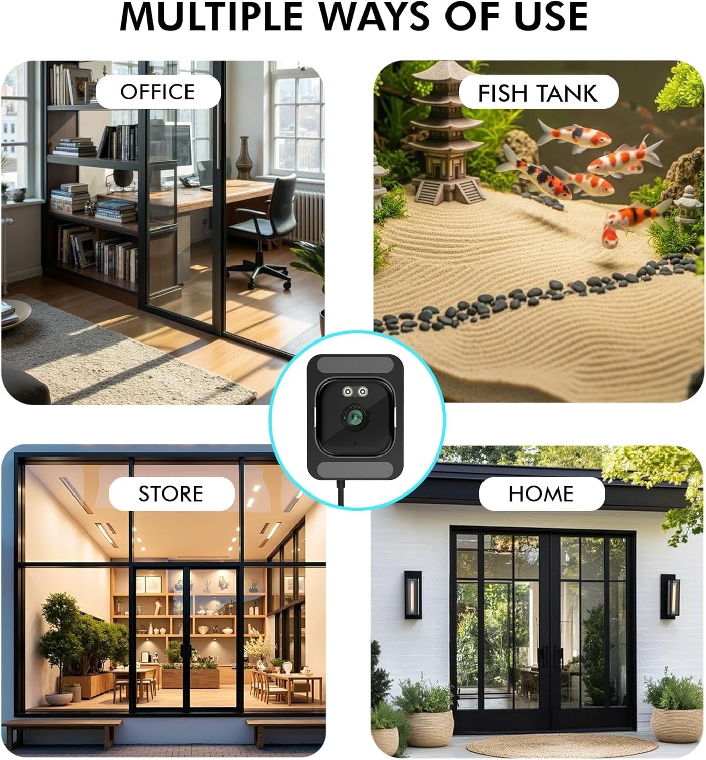 2K Window Security Camera 3MP WiFi AI Motion Detection Night Vision