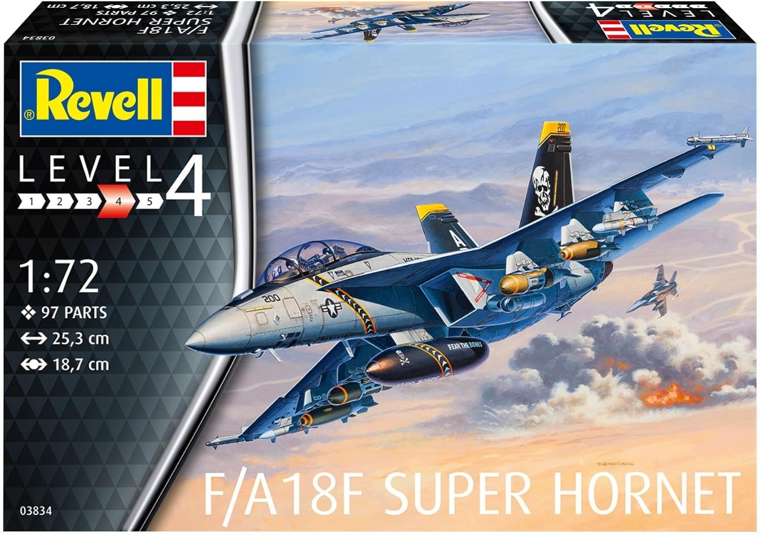 1:72 F/A-18F Super Hornet Jet Model Kit • Detailed Cockpit • Unpainted