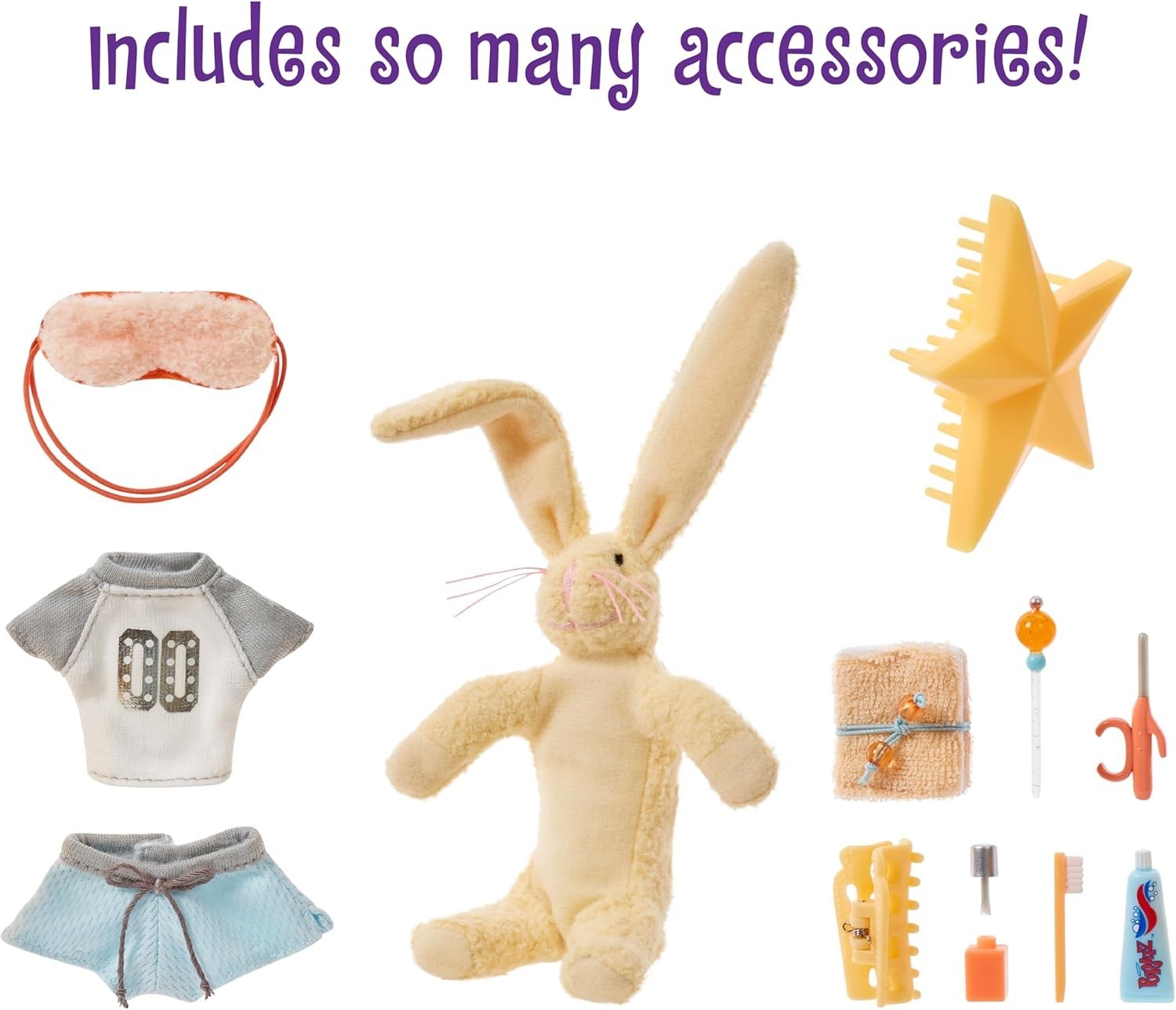 Slumber Party Fashion Doll with 2 Pajama Sets Plush Accessories