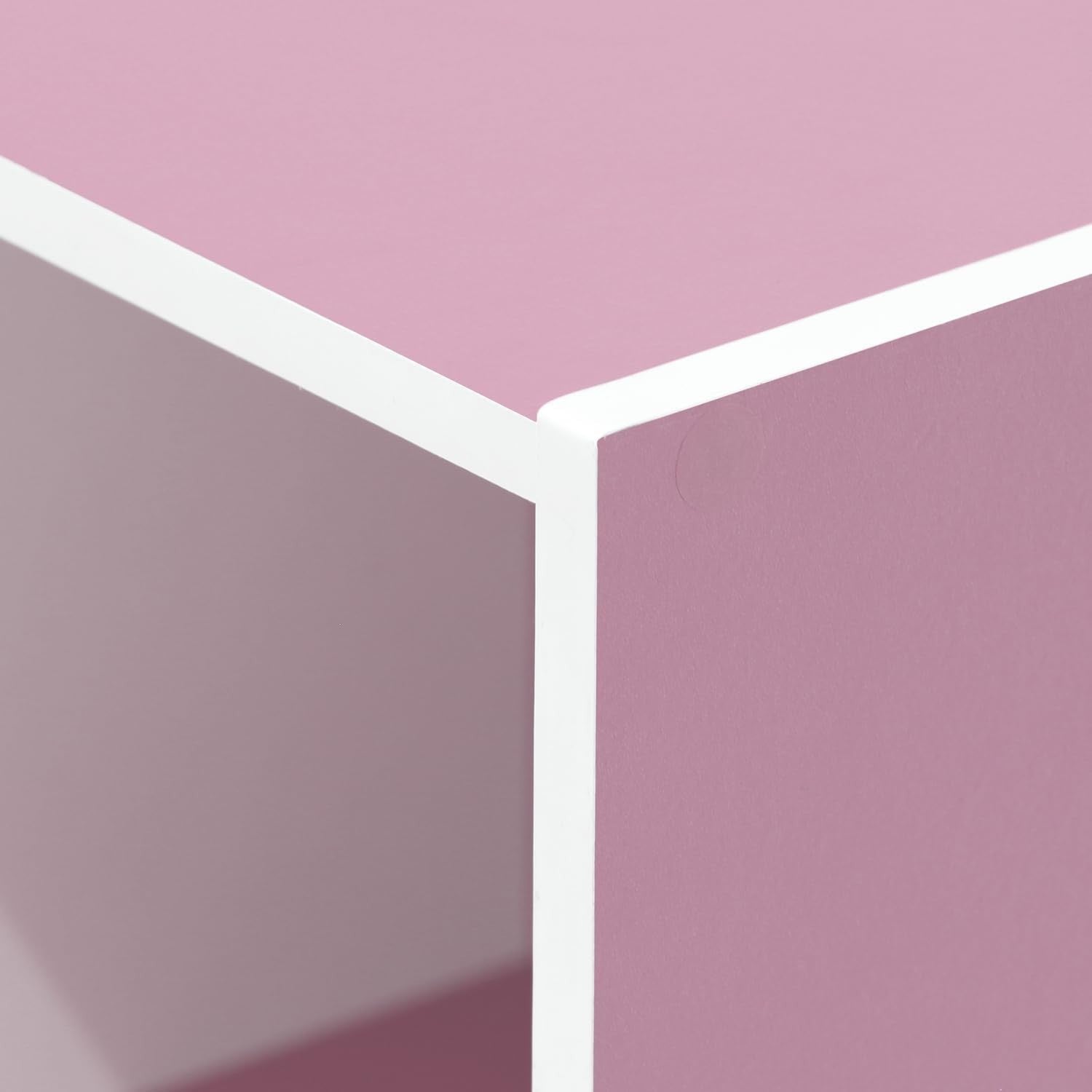 3 Cube Wooden Bookcase Small Storage Shelf Compact Organizer Bookshelf Pink