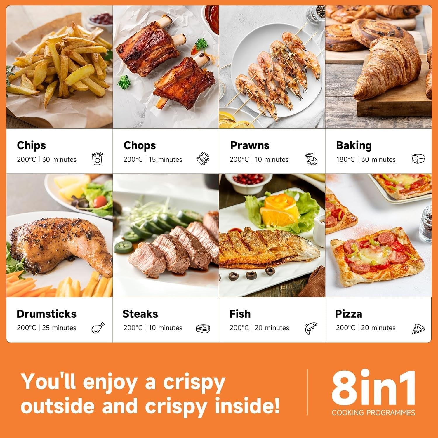 9L Dual Air Fryer | Touchscreen 1700W | Double Drawer 4.5L x2 | 8 Presets