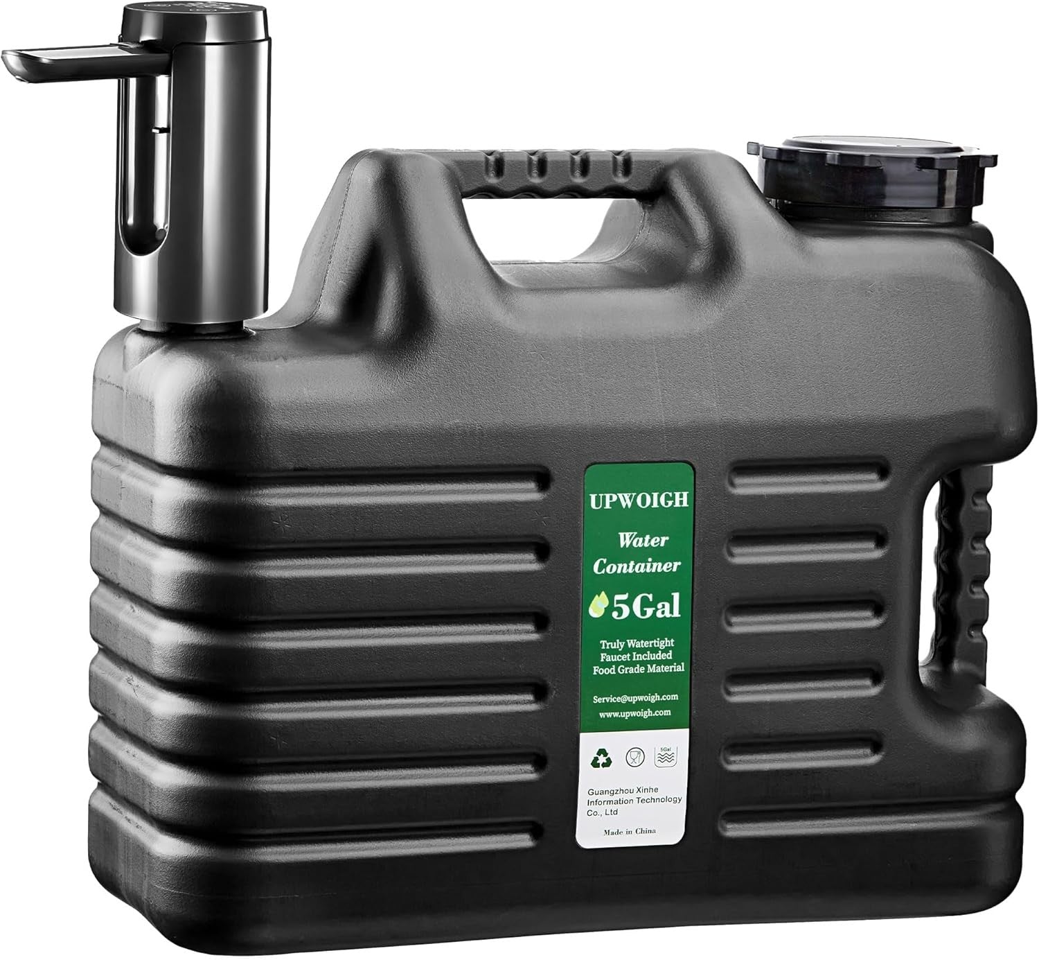 Portable 5 Gallon Water Jug with Electric Pump 19L Leakproof Camping Tank