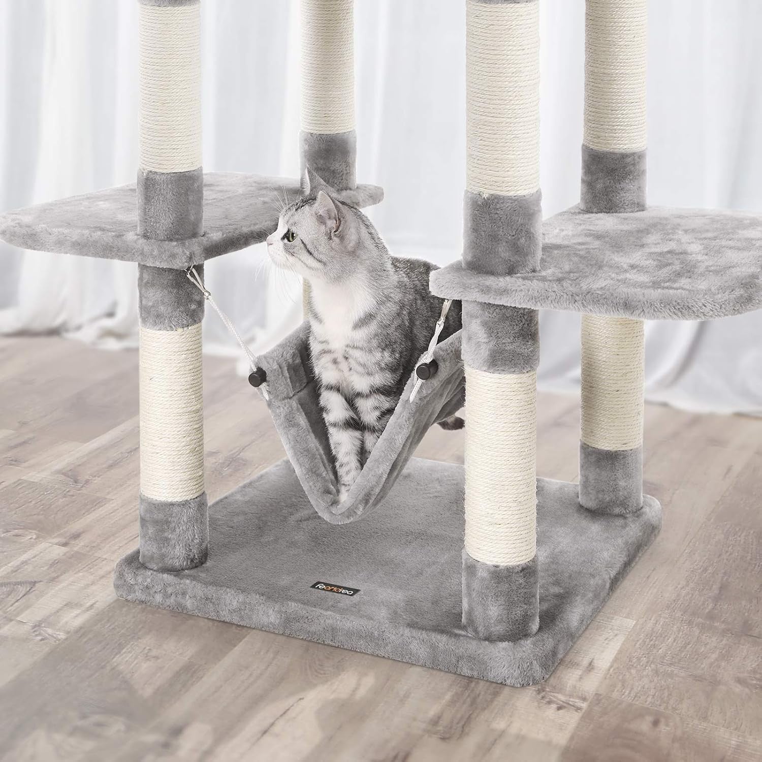 Large Cat Tree Tower 154cm Scratching Posts Hammock Multi-Level