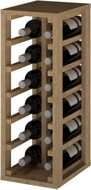 Pine Wine Rack for 12 Bottles – Light Oak Finish | Compact Floor Stand
