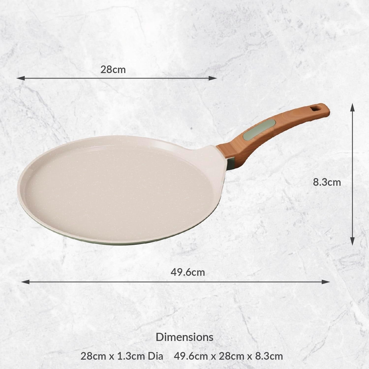 28cm Crepe Pan | Cast Aluminium Non-Stick | Induction, Gas & Electric