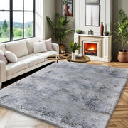 Large Grey Shaggy Area Rug 160x230cm Super Soft Thick Living Room Carpet