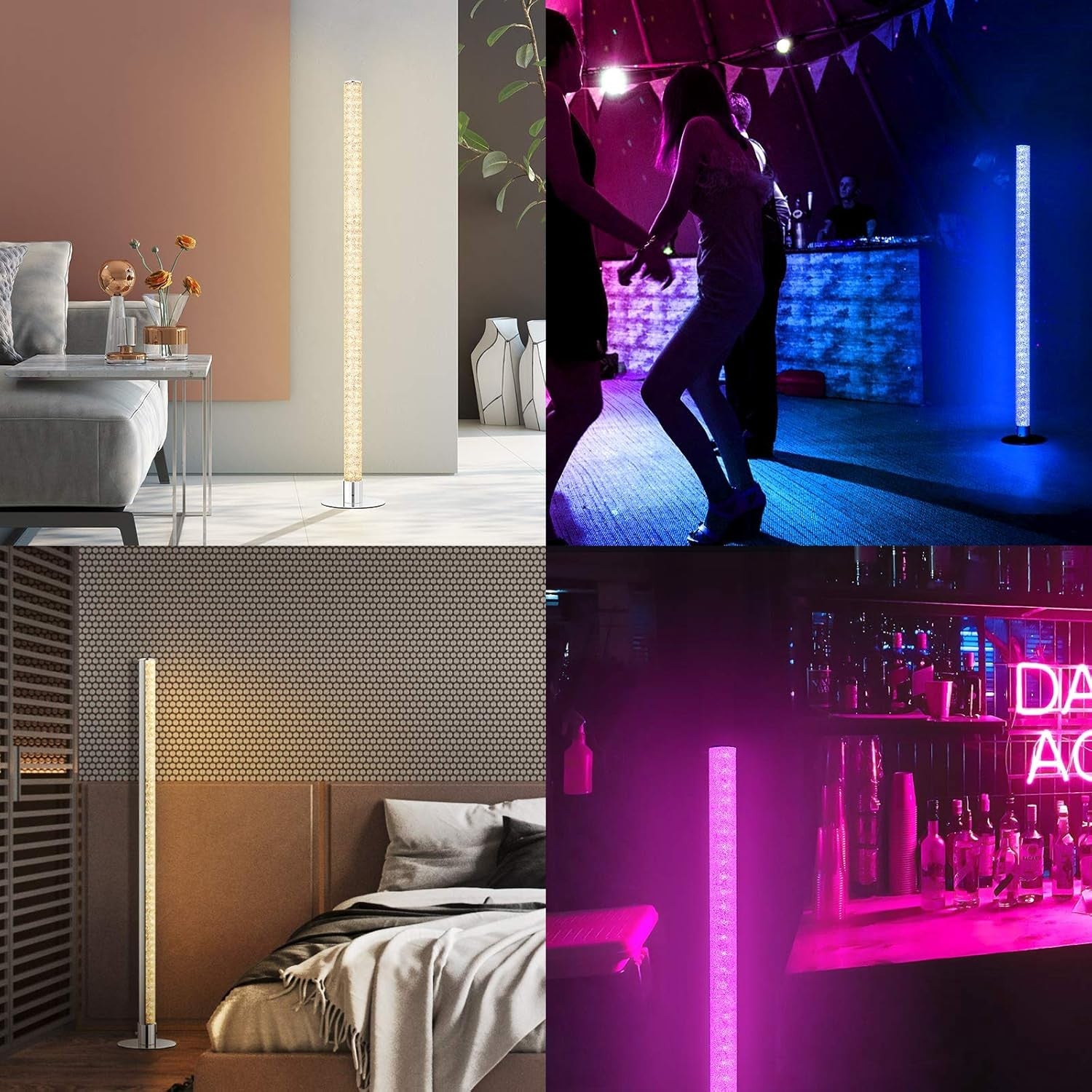 Smart RGB Floor Lamp WiFi App Control Dimmable LED Standing Corner Light