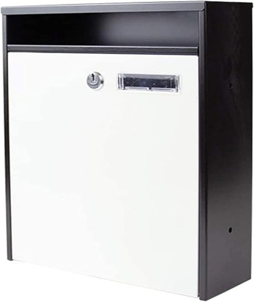 Lockable Wall Mounted Mailbox Outdoor Post Box with Newspaper Slot – Rustproof