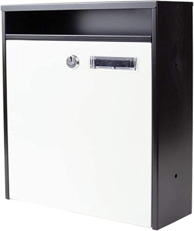 Lockable Wall Mounted Mailbox Outdoor Post Box with Newspaper Slot – Rustproof