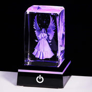 Guardian Angel Crystal Figurine with LED Lights Bereavement Sympathy Gift Decor