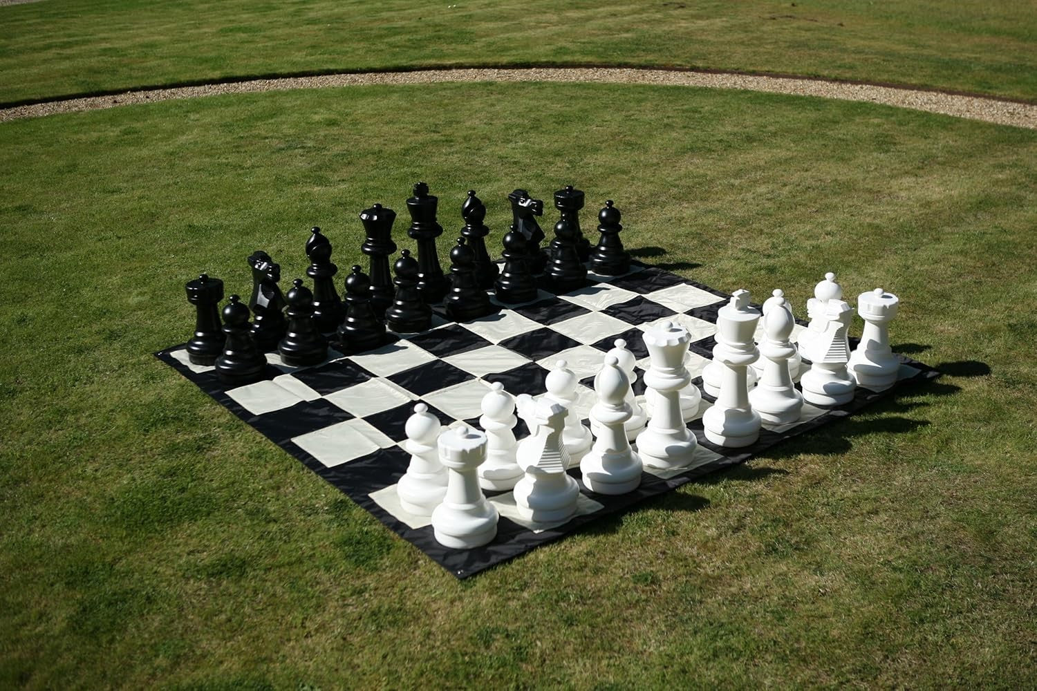 Giant Outdoor Chess Mat 262cm | Waterproof Nylon Board for Garden Play
