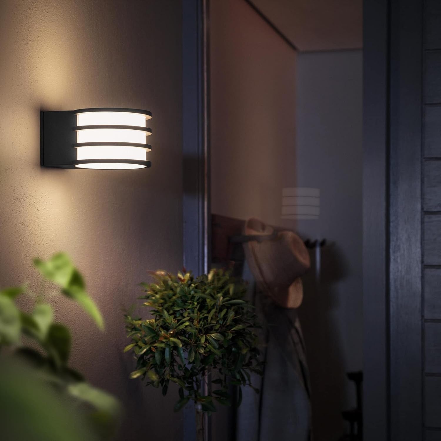 Smart Outdoor LED Wall Light with Voice Control & Motion Mimic