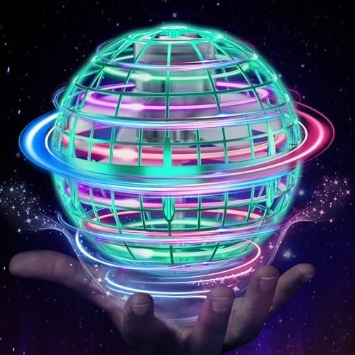 Hand-Controlled Flying Orb Ball Drone Toy with RGB Lights for Kids