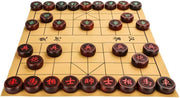 Ebony Xiangqi Chinese Chess Set Leather Board 4.8cm Travel
