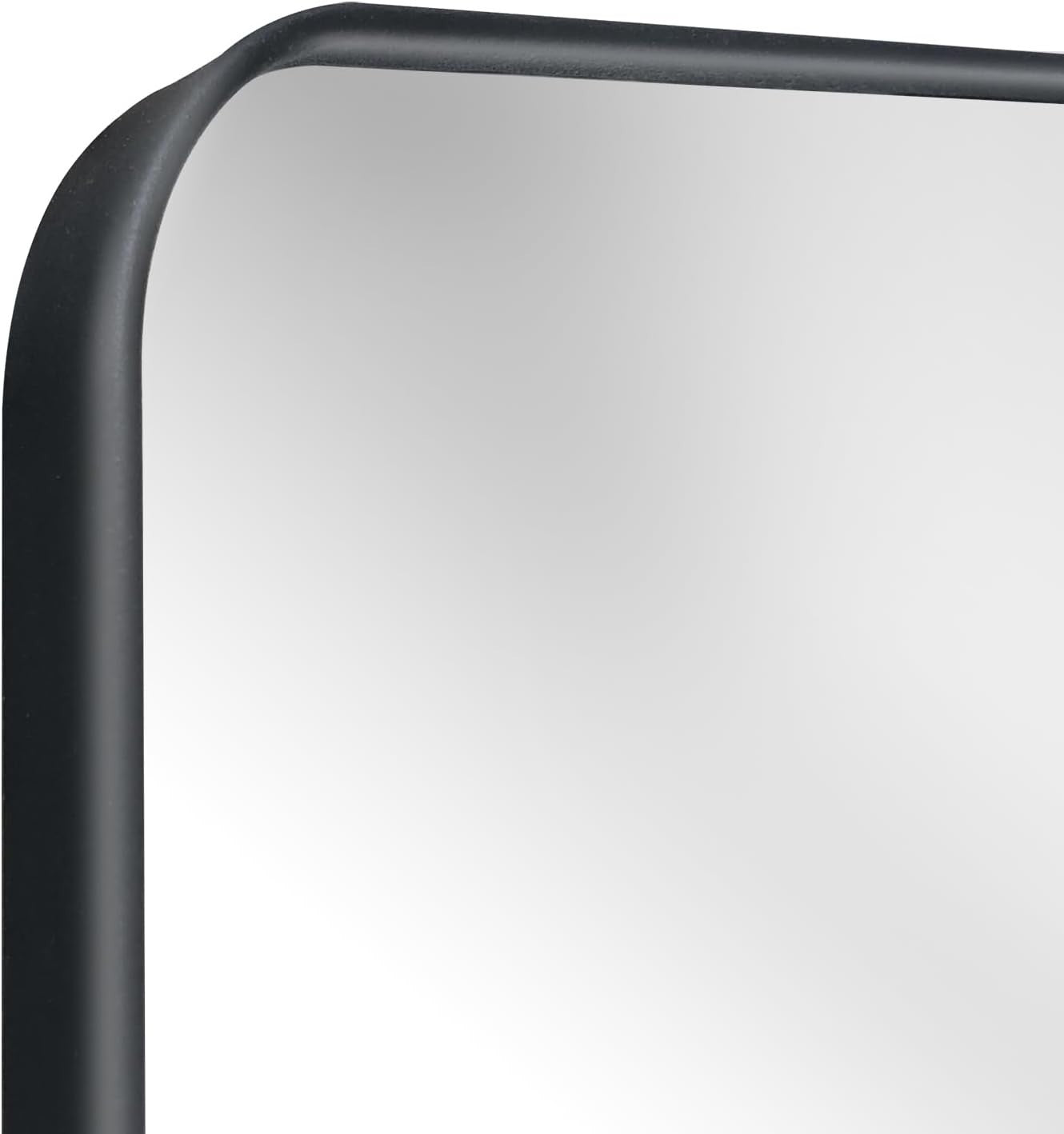 Wall-Mount Black Plastic Mirror Cabinet with Lockable Door & Adjustable Shelves
