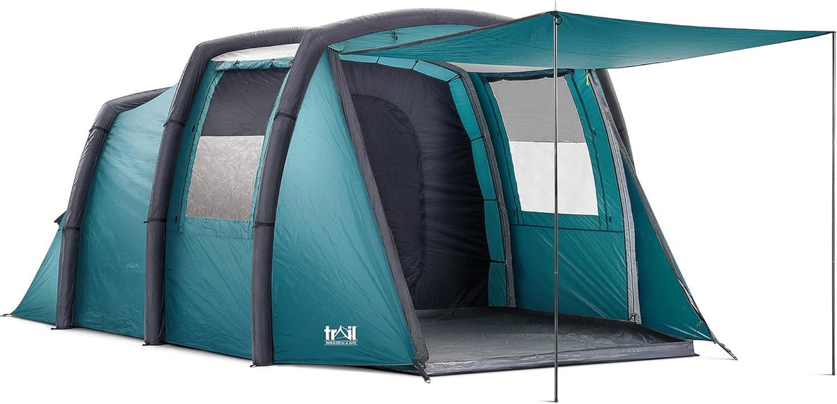 4 Man Inflatable Air Tent 5000mm Waterproof Tunnel Dark Zone