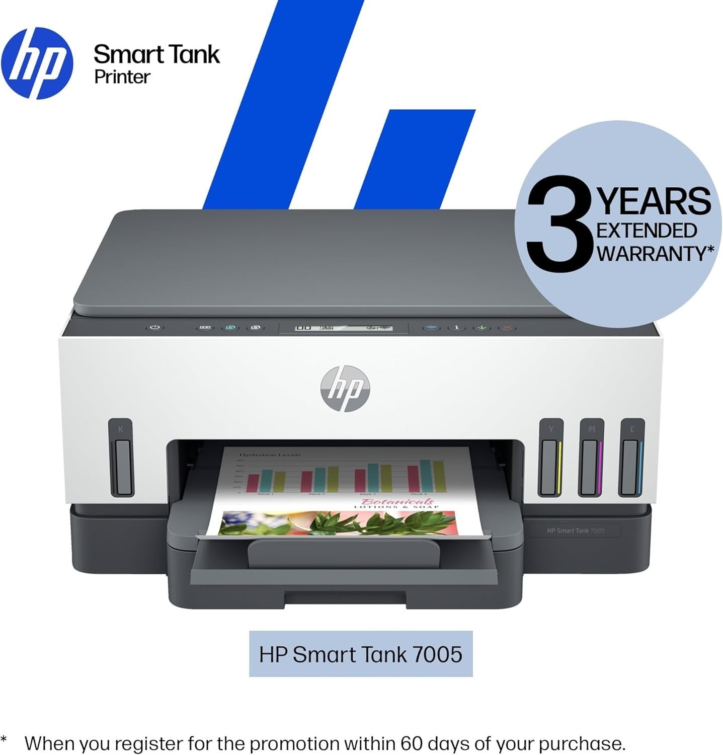 Grey White Smart Tank A4 Wireless Colour Inkjet Printer Duplex HomeUse