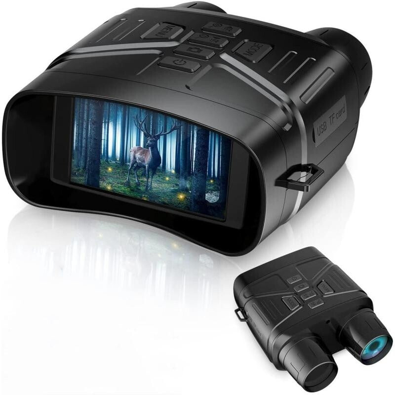 4K Night Vision Binoculars 3" Screen w/ 32GB Card HD Infrared Zoom Goggles