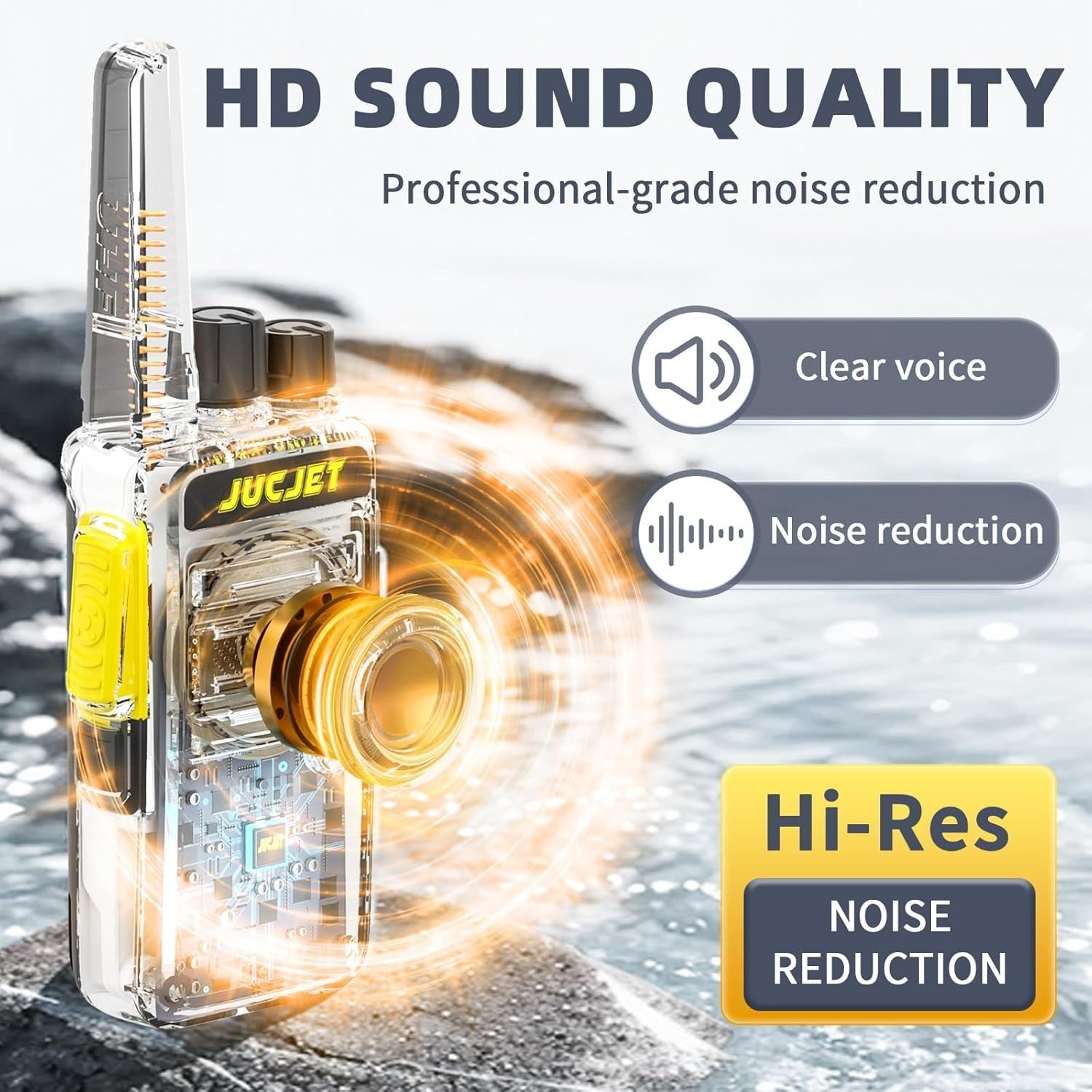 Long Range Walkie Talkies 16CH Noise Cancelling Encrypted 2 Pack