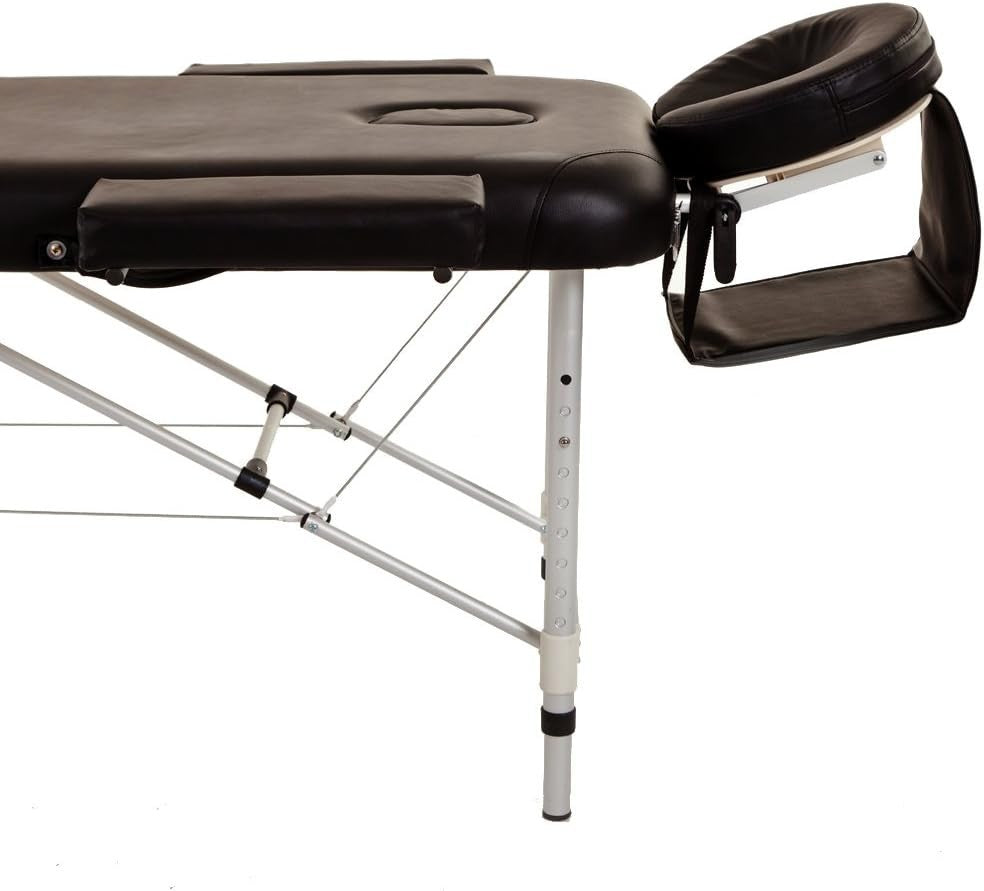 Foldable Adjustable Massage Table Portable Therapy Spa Bed With Headrest