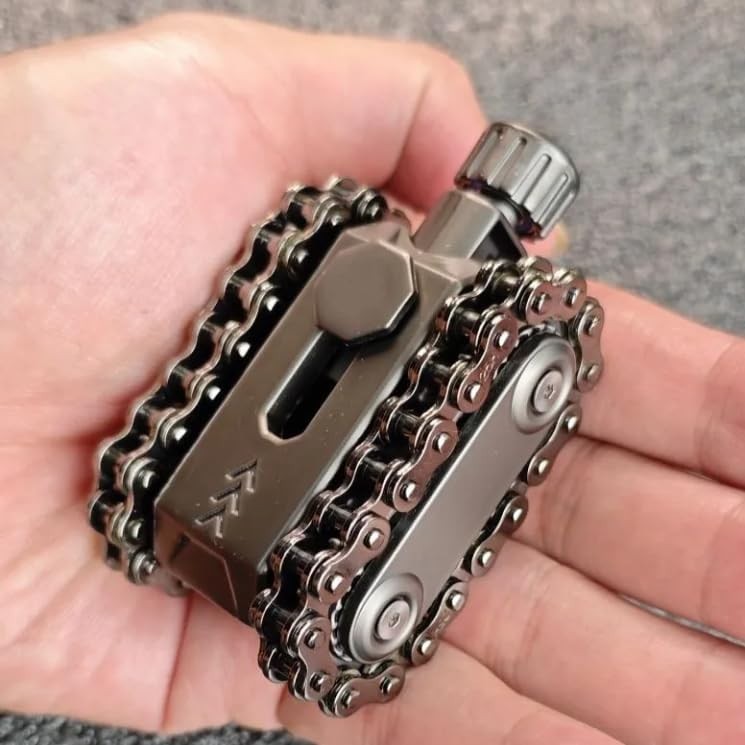 Tank Gyro Fidget Spinner Metal Chain Stress Relief EDC Desk