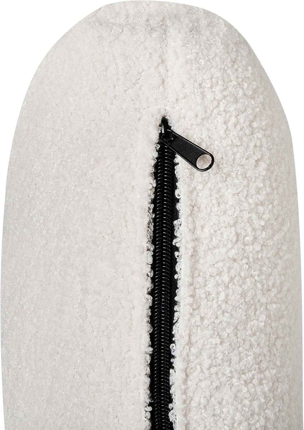 Boucle Chaise Lounge Sofa Left-Hand | Retro Style Off-White Compact Seat