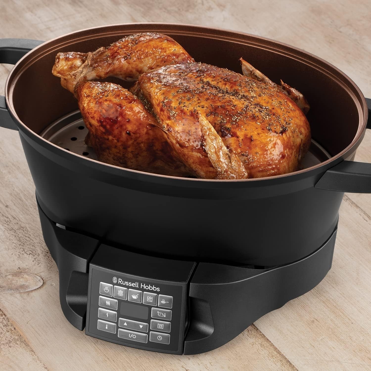 6.5L Electric Multicooker 8-in-1 Slow Cooker Steamer Sear Roast Boil Pot