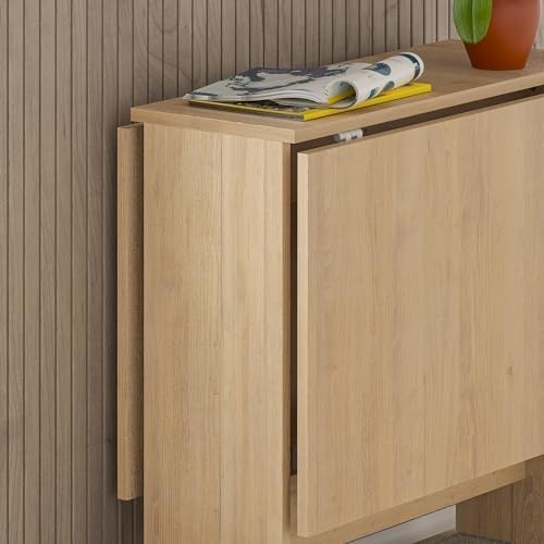 Oak Foldable Dining Table 130x76cm Compact & Multifunctional Kitchen Table