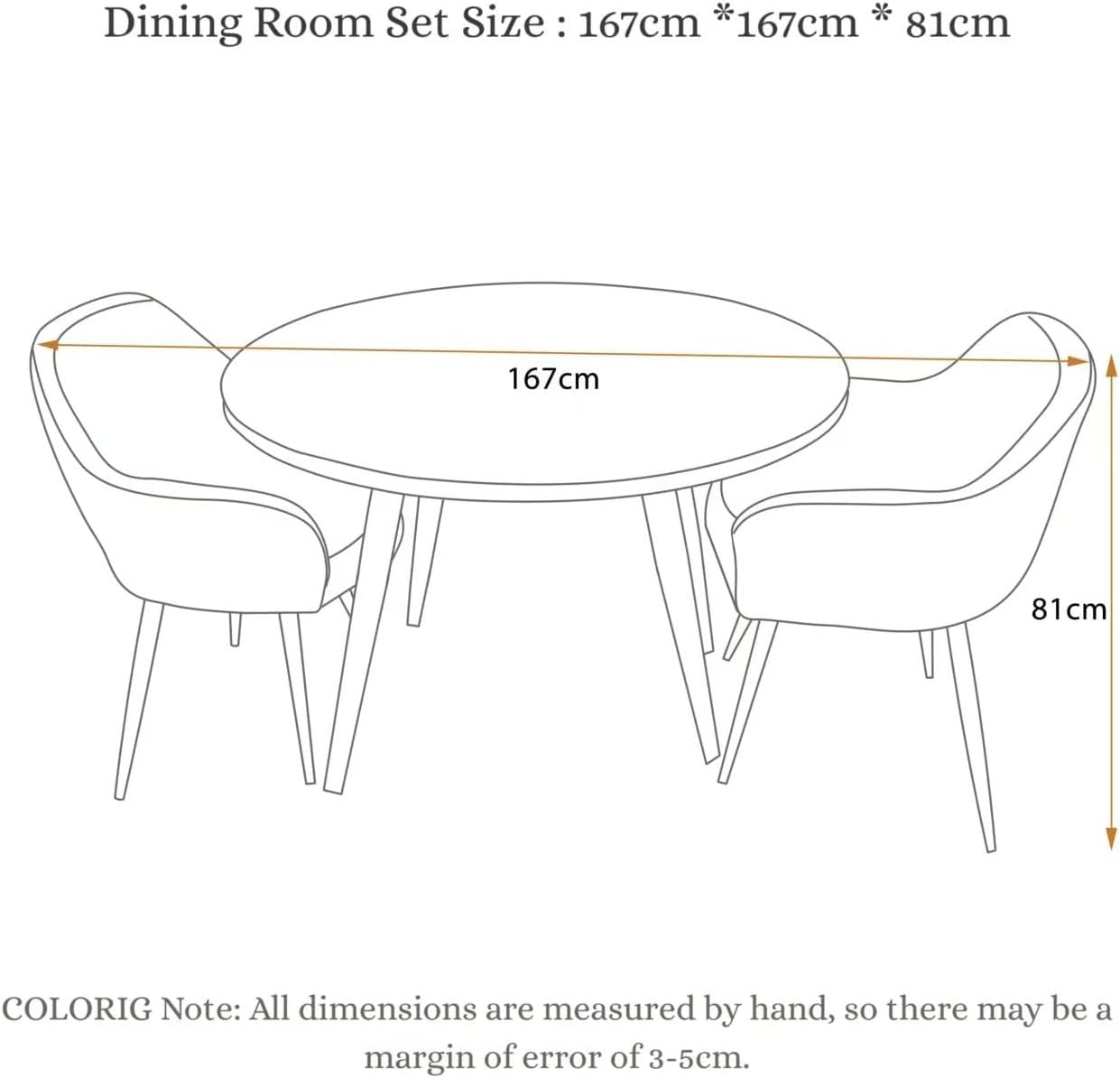 Round Dark Walnut Dining Table Set with 2 Black Faux Suede Chairs Kitchen