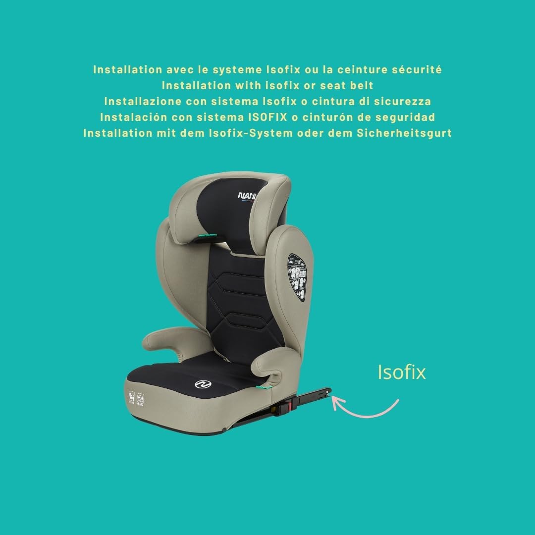 i-Size ISOFIX High Back Booster Seat 100–150cm Side Impact Adjustable