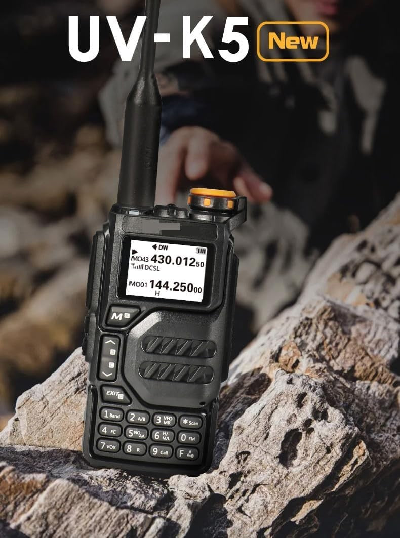Dual Band Walkie Talkie 5W Long Range UHF VHF Rechargeable FM Radio