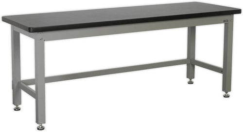 Heavy Duty 2.1m Steel Workbench 1000kg Capacity Industrial Table Adjustable